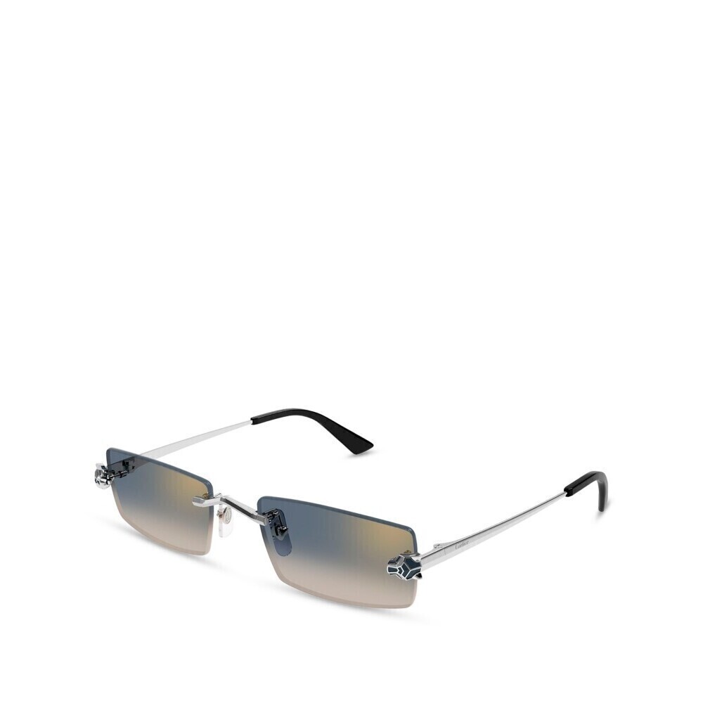 Cartier CT0598S-002 Sunglasses Silver Grey Metal